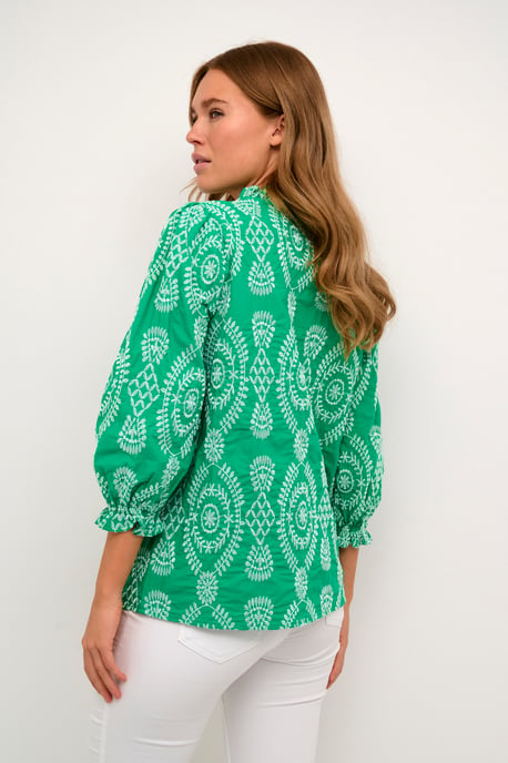 Kurzarm-Bluse Casual fit Holly Green - Image 3