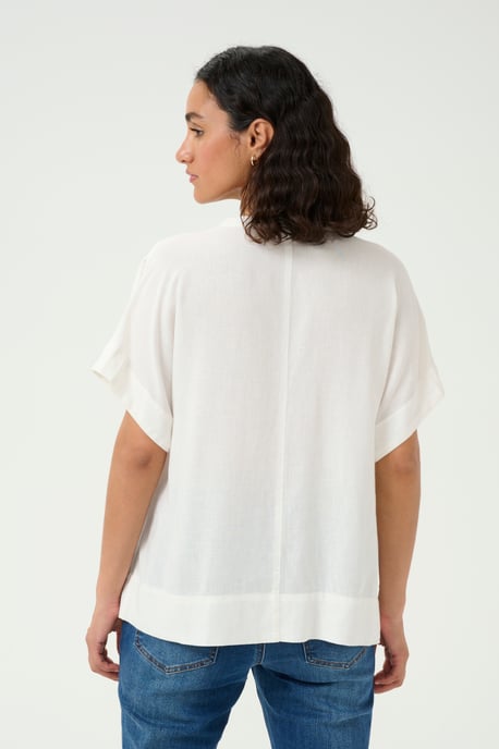 Kurzarm-Bluse Loose fit Chalk white - Image 3