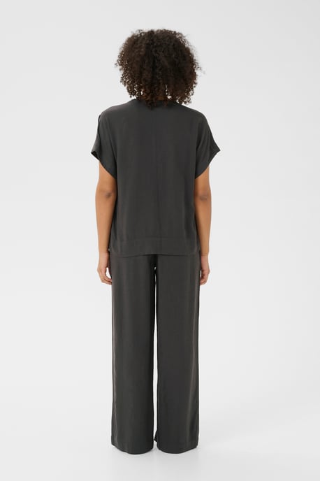 Kurzarm-Bluse Loose fit Black Oyster - Image 4