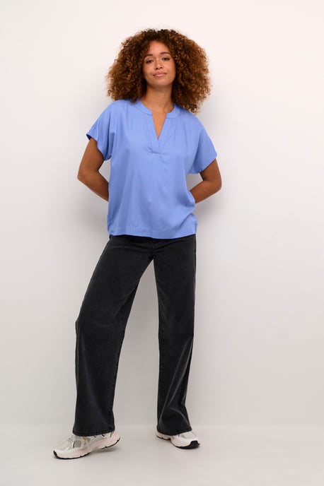 Kurzarm-Bluse Regular fit Ultramarine blue - Image 1