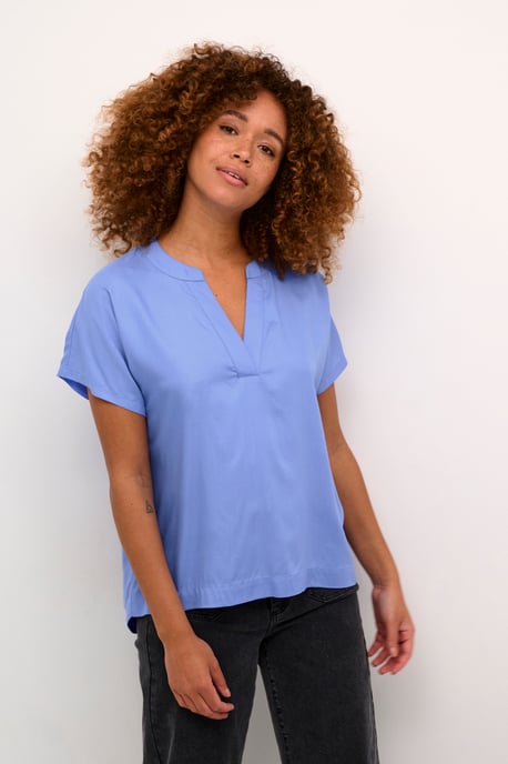 Kurzarm-Bluse Regular fit Ultramarine blue - Image 2