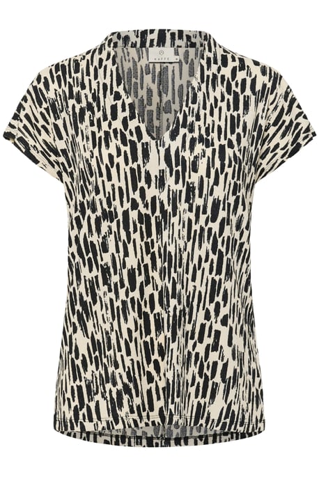 Ärmellose Bluse Casual fit Turtledove/Black Paint Print white black - Image 4