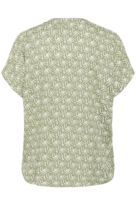 Kurzarm-Bluse Regular fit Oli Green / Chalk Print - Image 5