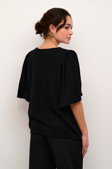 Kurzarm-Bluse Loose fit Black - Image 3