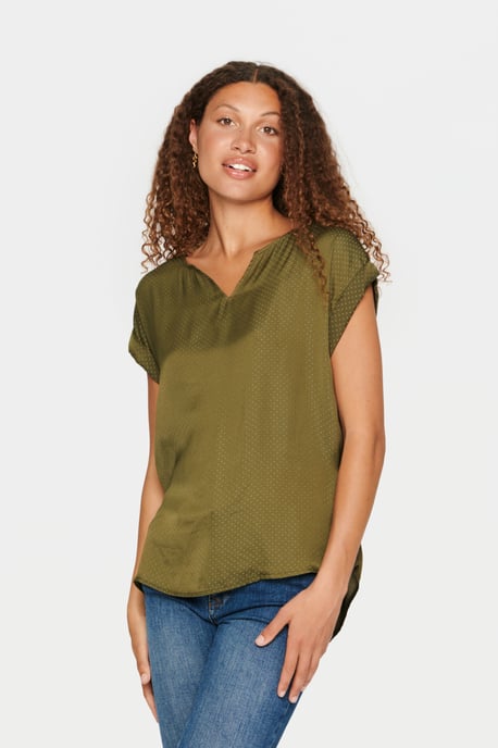 Ärmellose Bluse Classic fit Army Green dark green - Image 2