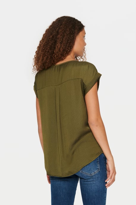 Ärmellose Bluse Classic fit Army Green dark green - Image 3