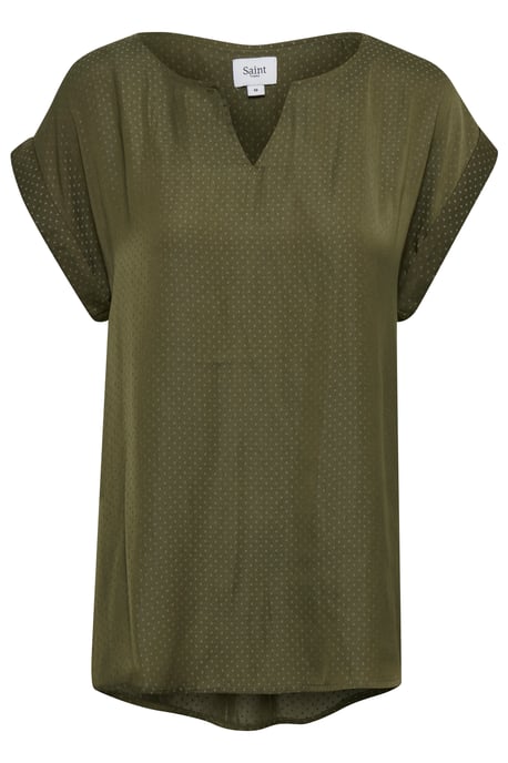 Ärmellose Bluse Classic fit Army Green dark green - Image 4