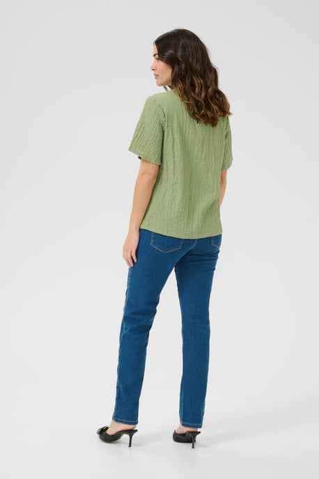 Kurzarm-Bluse Regular fit Oil Green - Image 2
