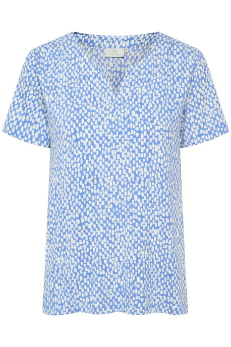 Kurzarm-Bluse Regular fit Ultramatine/Feather Gray Dot blue white - Image 4