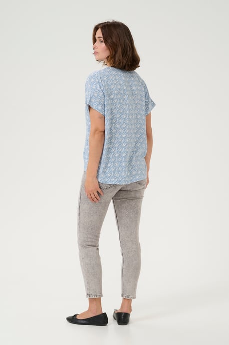 Kurzarm-Bluse Regular fit Blue/Moonstruck Print - Image 2