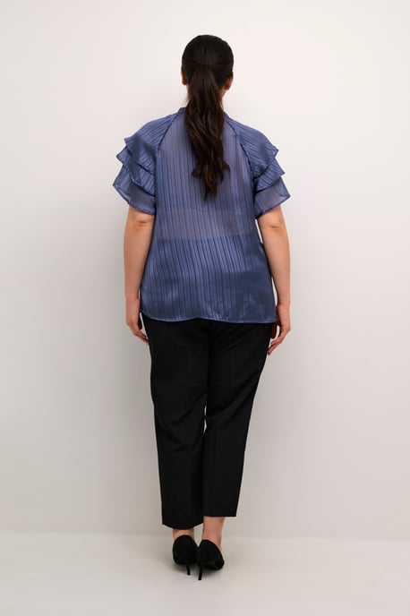 Kurzarm-Bluse Regular fit Blue Indigo - Image 2