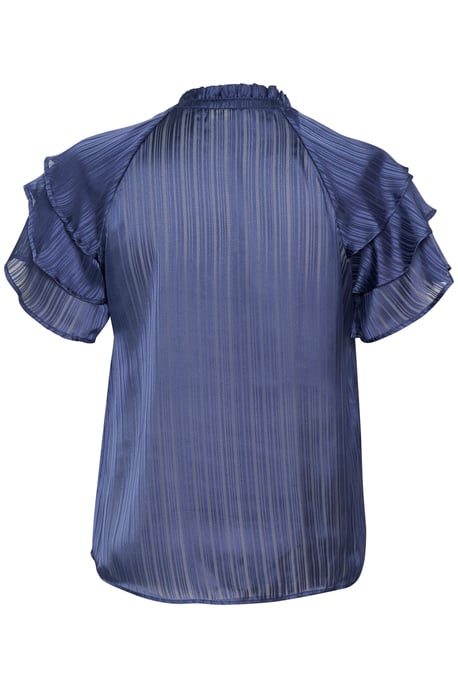 Kurzarm-Bluse Regular fit Blue Indigo - Image 5