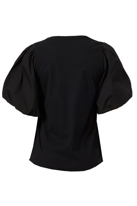 Kurzarm-Bluse Gerade Passform Blac - Image 5