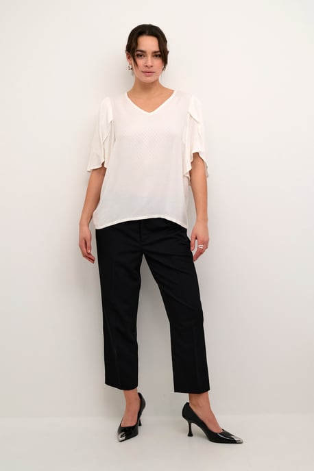 Kurzarm-Bluse Loose fit Chalk white - Image 1