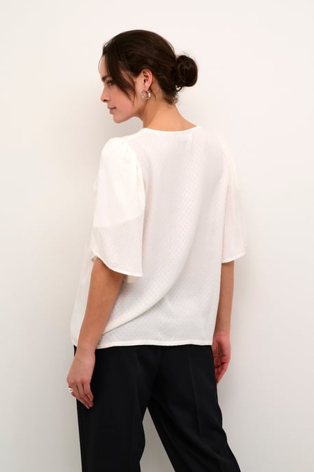 Kurzarm-Bluse Loose fit Chalk white - Image 2