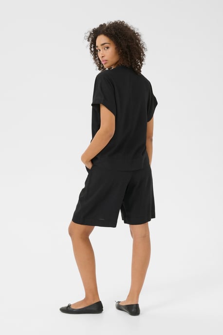 Kurzarm-Bluse Loose fit Black - Image 3