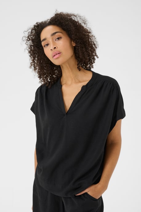 Kurzarm-Bluse Loose fit Black - Image 5