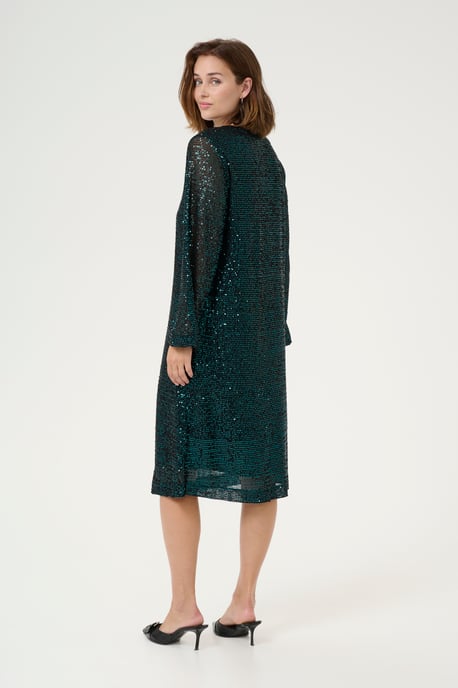 Jerseykleid A-shape Dark Green Sequin - Image 3