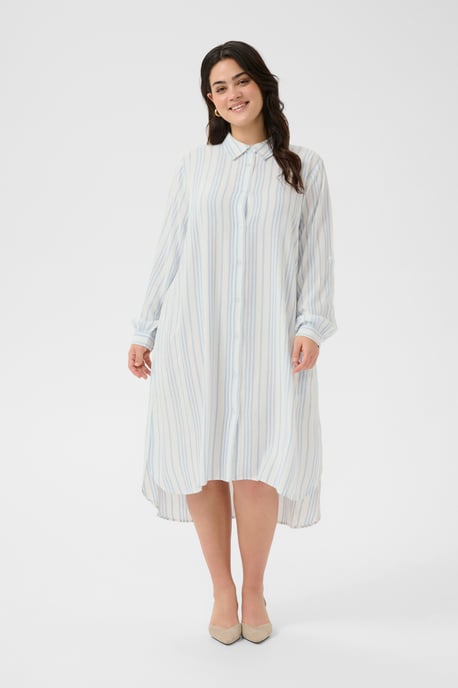 Kleid Loose fit Chalk/Soft Chambray Stripe white blue - Image 1