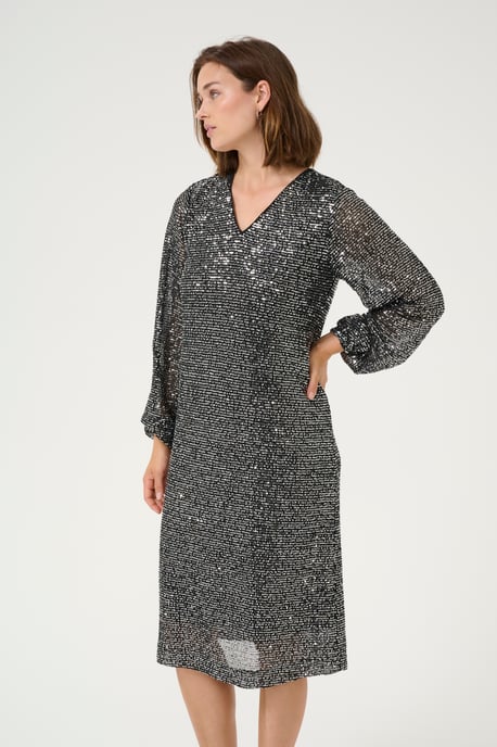 Jerseykleid A-shape Silver Sequin - Image 2