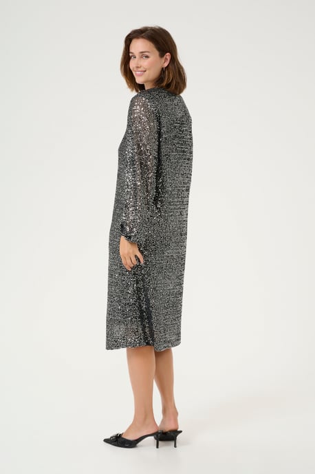 Jerseykleid A-shape Silver Sequin - Image 3