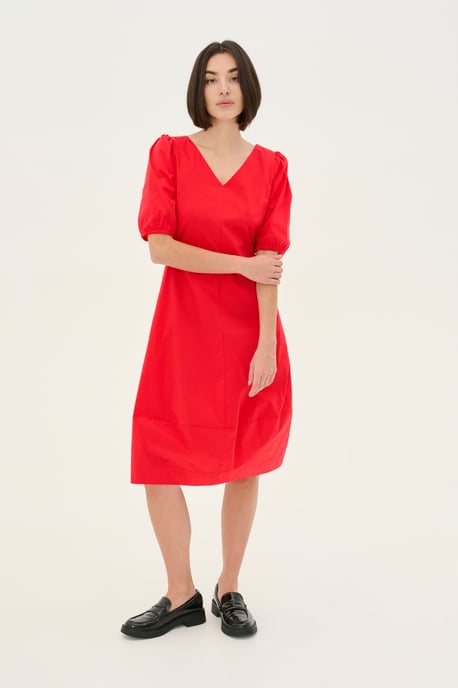 Kleid in lässigem Schnitt Feuerrot red - Image 3
