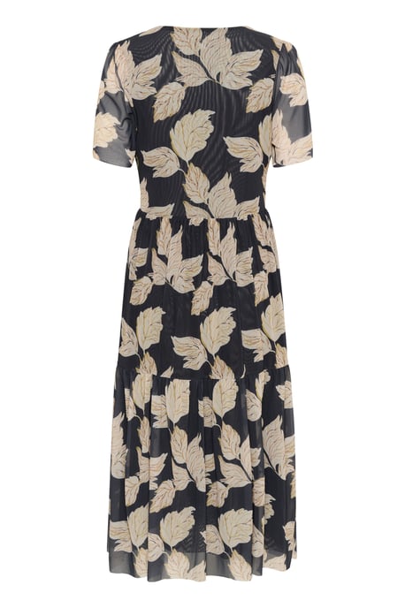 Jerseykleid Feminine Form Navy Leaf Print - Image 5