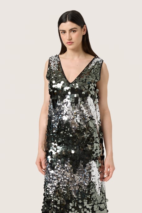 Jerseykleid Straight fit Silver Zig Zag silver - Image 3
