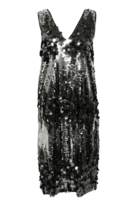 Jerseykleid Straight fit Silver Zig Zag silver - Image 4
