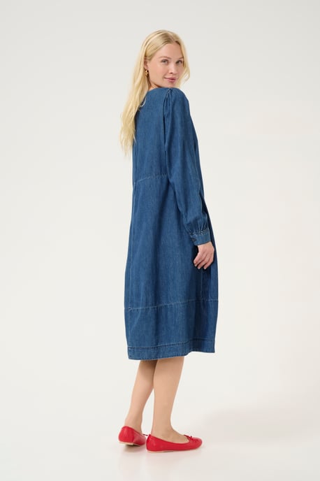 Kleid Lockerer Fit Dunkelblaue Wäsche dark blue - Image 3