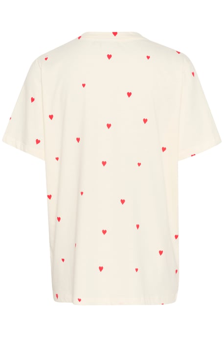 T-shirt Lockere Passform Ice Flame Hearts white red - Image 5