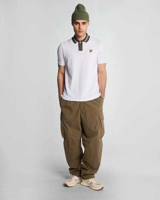 Lyle & Scott Polohemd mit Kontrastkragen - Weiß - Image 2