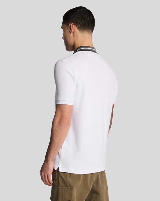Lyle & Scott Polohemd mit Kontrastkragen - Weiß - Image 3