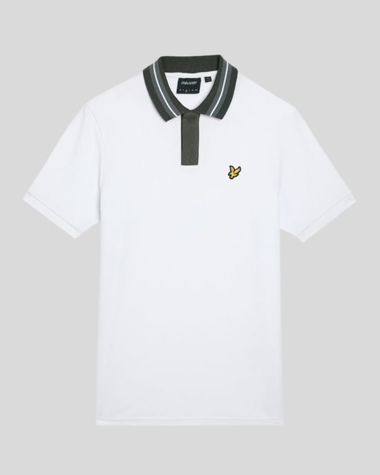 Lyle & Scott Polohemd mit Kontrastkragen - Weiß - Image 5