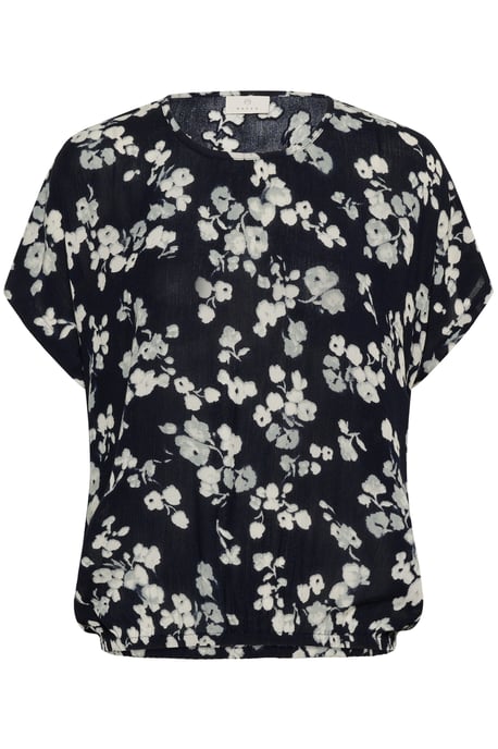 Kurzarm-Bluse Relaxed fit Marine Flower floral - Image 4