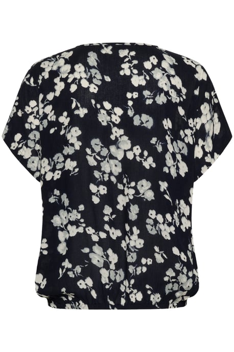 Kurzarm-Bluse Relaxed fit Marine Flower floral - Image 5