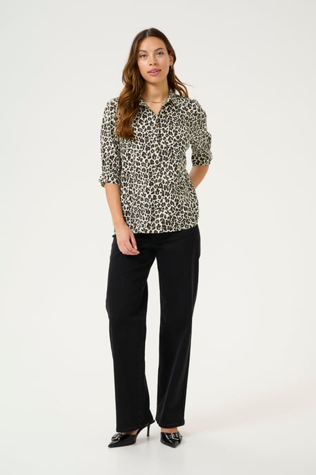 Kurzarm-Bluse Regular fit Multi Color Leo Print leopard - Image 1