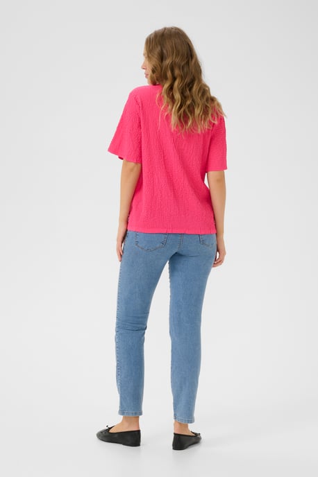Kurzarm-Bluse Regular fit Raspberry pink - Image 2