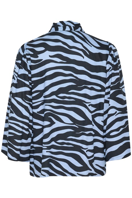 Kurzarm-Bluse Regular fit Blue / Black graphic - Image 5