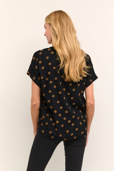 Kurzarm-Bluse Regular fit Black With Mustang Dot - Image 5