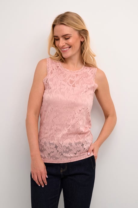 Ärmellose Bluse mit lockerer Passform in blassem Mauve rose - Image 2