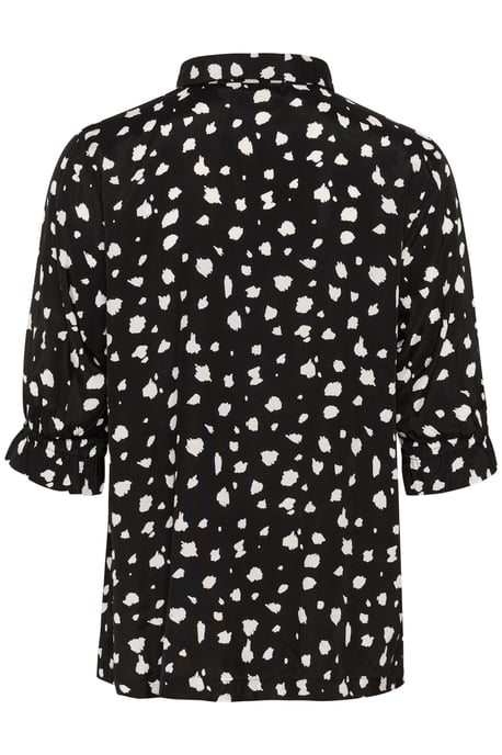 Kurzarm-Bluse Regular fit Black/White Abstract Print black white - Image 5