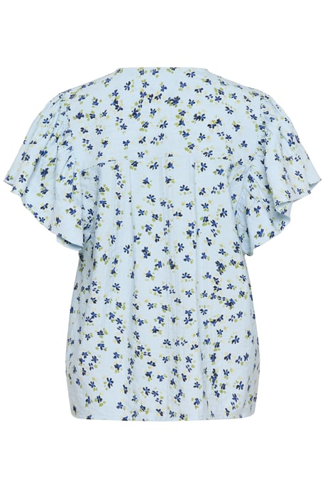 Kurzarm-Bluse Relaxed fit Blue Flower floral - Image 5