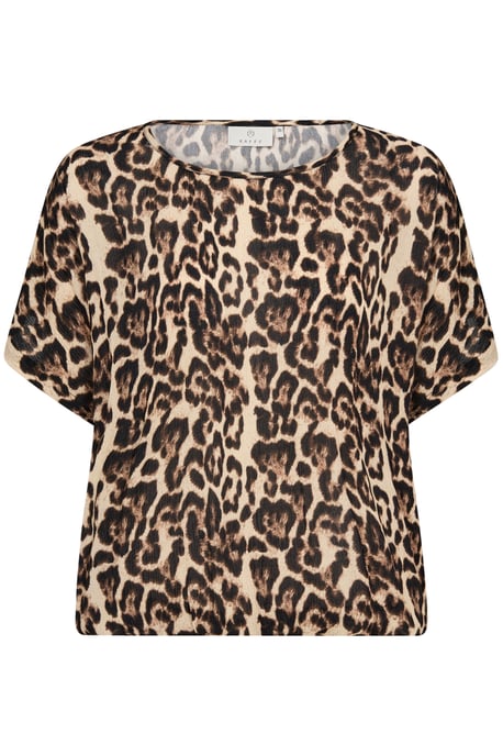 Ärmellose Bluse Loose fit Naturel Leopard Print - Image 4
