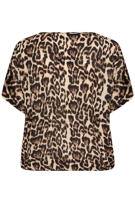 Ärmellose Bluse Loose fit Naturel Leopard Print - Image 5