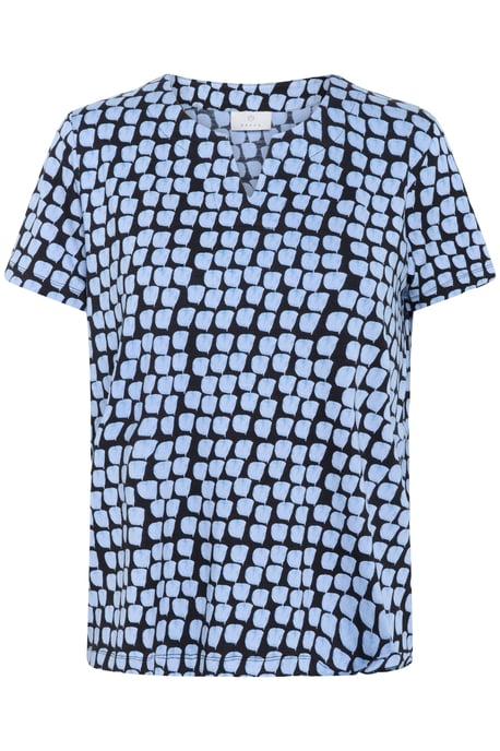 Kurzarm-Bluse Regular fit Black/Blue Graphic Dot black blue - Image 4