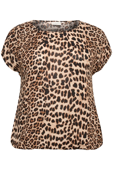 Kurzarm-Bluse Loose fit Classic Leopard - Image 4