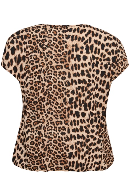Kurzarm-Bluse Loose fit Classic Leopard - Image 5