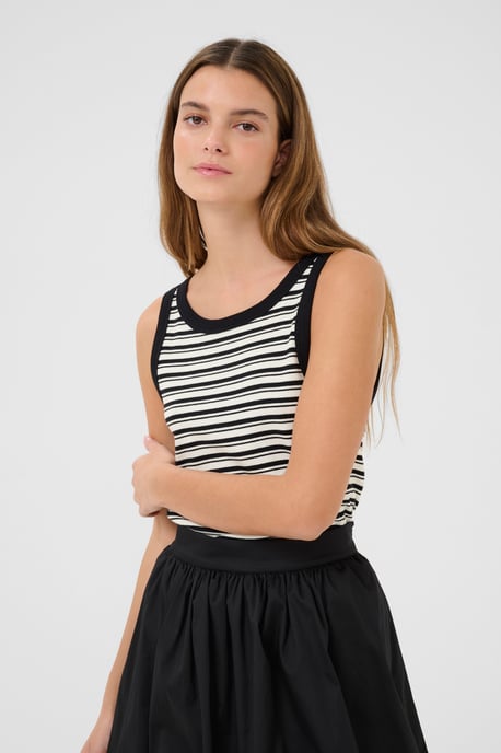 Jerseytop Slim fit Ova black stripe black white - Image 3