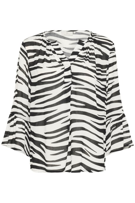 Kurzarm-Bluse Regular fit Chalk/Black Animal animal - Image 4